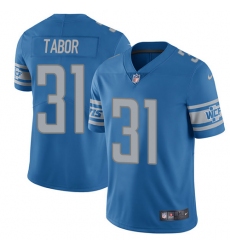 Men's Nike Detroit Lions #31 Teez Tabor Blue Team Color Vapor Untouchable Limited Player NFL Jersey