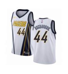 Women's Nike Indiana Pacers #44 Bojan Bogdanovic White Swingman Jersey - Earned Edition