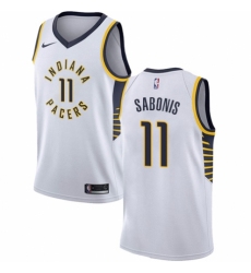 Women's Nike Indiana Pacers #11 Domantas Sabonis Authentic White NBA Jersey - Association Edition