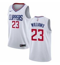 Men's Nike Los Angeles Clippers #23 Louis Williams Swingman White NBA Jersey - Association Edition