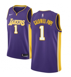 Women's Nike Los Angeles Lakers #1 Kentavious Caldwell-Pope Swingman Purple NBA Jersey - Statement Edition