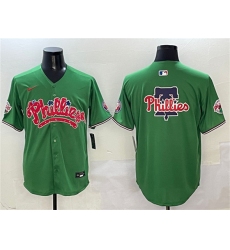 Men's Philadelphia Phillies Team Big Logo Green Phanatic Limited Stitched Jersey