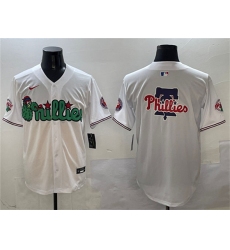 Men's Philadelphia Phillies Team Big Logo White Phanatic Limited Stitched Jersey