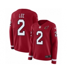 Women's Nike Arizona Cardinals #2 Andy Lee Limited Red Therma Long Sleeve NFL Jersey