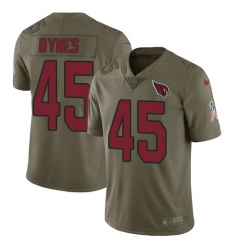 Men's Nike Arizona Cardinals #45 Josh Bynes Limited Olive 2017 Salute to Service NFL Jersey