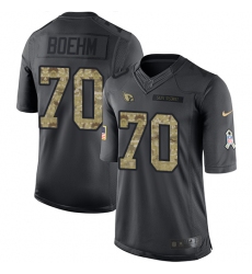 Men's Nike Arizona Cardinals #70 Evan Boehm Limited Black 2016 Salute to Service NFL Jersey