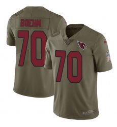 Youth Nike Arizona Cardinals #70 Evan Boehm Limited Olive 2017 Salute to Service NFL Jersey