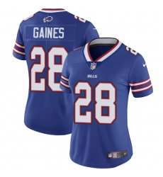 Women's Nike Buffalo Bills #28 E.J. Gaines Royal Blue Team Color Vapor Untouchable Limited Player NFL Jersey