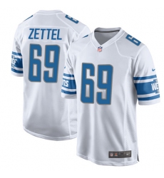 Men's Nike Detroit Lions #69 Anthony Zettel Game White NFL Jersey