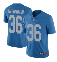Youth Nike Detroit Lions #36 Dwayne Washington Blue Alternate Vapor Untouchable Limited Player NFL Jersey