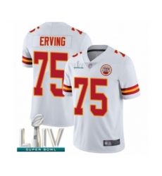 Men's Kansas City Chiefs #75 Cameron Erving White Vapor Untouchable Limited Player Super Bowl LIV Bound Football Jersey