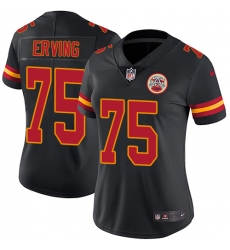 Women's Nike Kansas City Chiefs #75 Cameron Erving Limited Black Rush Vapor Untouchable NFL Jersey
