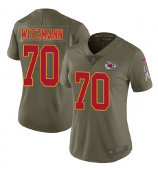 Women's Nike Kansas City Chiefs #70 Bryan Witzmann Limited Olive 2017 Salute to Service NFL Jersey