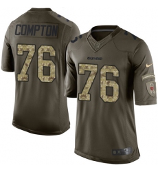 Men's Nike Chicago Bears #76 Tom Compton Elite Green Salute to Service NFL Jersey