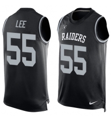 Men's Nike Oakland Raiders #55 Marquel Lee Limited Black Player Name & Number Tank Top NFL Jersey