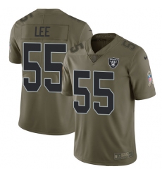 Men's Nike Oakland Raiders #55 Marquel Lee Limited Olive 2017 Salute to Service NFL Jersey