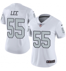 Women's Nike Oakland Raiders #55 Marquel Lee Limited White Rush Vapor Untouchable NFL Jersey