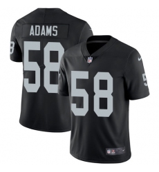 Men's Nike Oakland Raiders #58 Tyrell Adams Black Team Color Vapor Untouchable Limited Player NFL Jersey