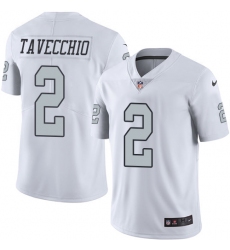 Men's Nike Oakland Raiders #2 Giorgio Tavecchio Limited White Rush Vapor Untouchable NFL Jersey