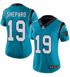 Women's Nike Carolina Panthers #19 Russell Shepard Blue Alternate Vapor Untouchable Elite Player NFL Jersey