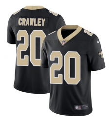 Men's Nike New Orleans Saints #20 Ken Crawley Black Team Color Vapor Untouchable Limited Player NFL Jersey