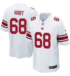 Men's Nike New York Giants #68 Bobby Hart Game White NFL Jersey