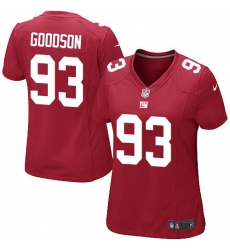 Women's Nike New York Giants #93 B.J. Goodson Game Red Alternate NFL Jersey
