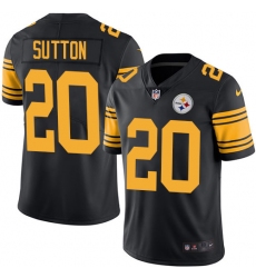 Men's Nike Pittsburgh Steelers #20 Cameron Sutton Limited Black Rush Vapor Untouchable NFL Jersey