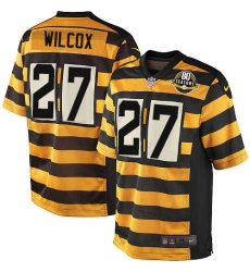 Men's Nike Pittsburgh Steelers #27 J.J. Wilcox Limited Yellow/Black Alternate 80TH Anniversary Throwback NFL Jersey