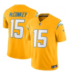 Men's Los Angeles Chargers #15 Ladd McConkey Gold 2025 F.U.S.E. AlternateVapor Limited Football Stitched Jersey