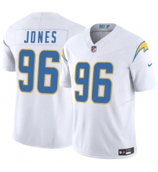 Men's Los Angeles Chargers #96 Naquan Jones White 2025 F.U.S.E. Vapor Limited Football Stitched Jersey