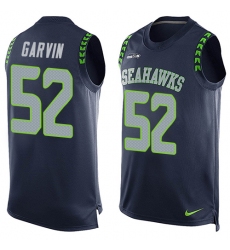 Men's Nike Seattle Seahawks #52 Terence Garvin Limited Steel Blue Player Name & Number Tank Top NFL Jersey