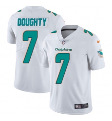 Men's Nike Miami Dolphins #7 Brandon Doughty White Vapor Untouchable Limited Player NFL Jersey
