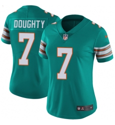 Women's Nike Miami Dolphins #7 Brandon Doughty Aqua Green Alternate Vapor Untouchable Elite Player NFL Jersey