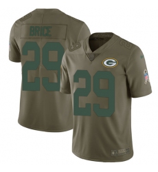 Men's Nike Green Bay Packers #29 Kentrell Brice Limited Olive 2017 Salute to Service NFL Jersey