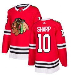 Men's Adidas Chicago Blackhawks #10 Patrick Sharp Authentic Red Home NHL Jersey