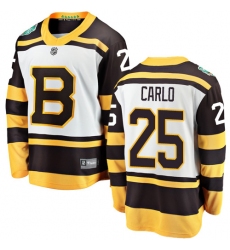 Men's Boston Bruins #25 Brandon Carlo White 2019 Winter Classic Fanatics Branded Breakaway NHL Jersey