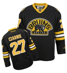 Women's Reebok Boston Bruins #27 Austin Czarnik Premier Black Third NHL Jersey