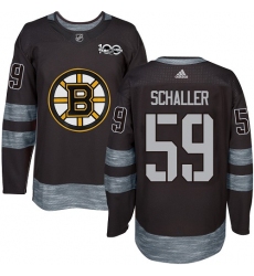 Men's Adidas Boston Bruins #59 Tim Schaller Premier Black 1917-2017 100th Anniversary NHL Jersey