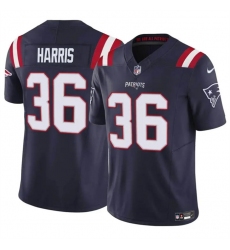 Men's New England Patriots #36 Kevin Harris Navy 2023 F.U.S.E. Vapor Limited Football Stitched Jersey