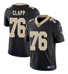 Men's New Orleans Saints #76 Will Clapp Black 2025 Vapor Limited Football Stitched Jersey