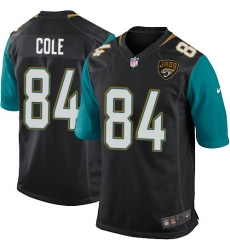 Men's Nike Jacksonville Jaguars #84 Keelan Cole Game Black Alternate NFL Jersey