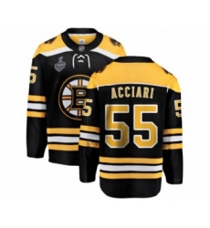 Men's Boston Bruins #55 Noel Acciari Authentic Black Home Fanatics Branded Breakaway 2019 Stanley Cup Final Bound Hockey Jersey