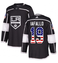 Youth Adidas Los Angeles Kings #19 Alex Iafallo Authentic Black USA Flag Fashion NHL Jersey