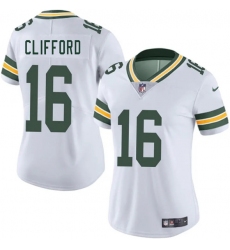 Women's Green Bay Packers #16 Sean Clifford White 2025 Vapor Untouchable Limited Football Stitched Jersey(Run Small)