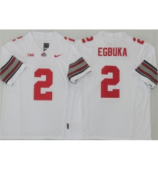 Men's Ohio State Buckeyes #2 Emeka Egbuka White 2025 F.U.S.E. Limited Stitched Jersey
