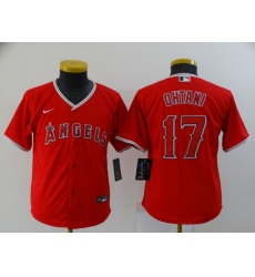 Youth Nike Los Angeles Angels #17 Shohei Ohtani Red Elite Home Stitched Baseball Jersey