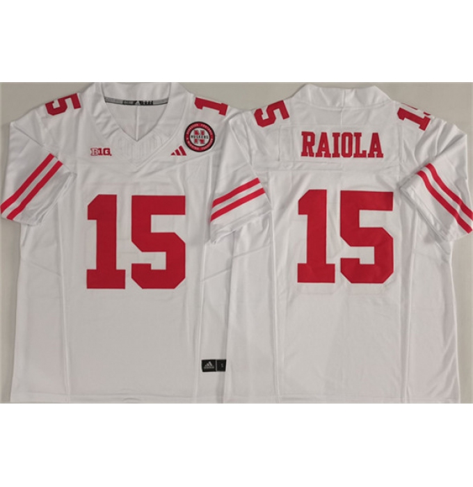 Men's Nebraska Cornhuskers #15 Dylan Raiola White F.U.S.E. With Vapor Limited Stitched Jersey