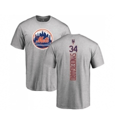MLB Nike New York Mets #34 Noah Syndergaard Ash Backer T-Shirt