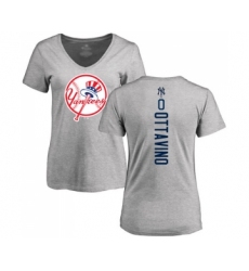 Baseball Women's New York Yankees #0 Adam Ottavino Ash Backer T-Shirt